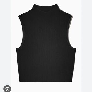 COS Cropped High Neck Knit Top